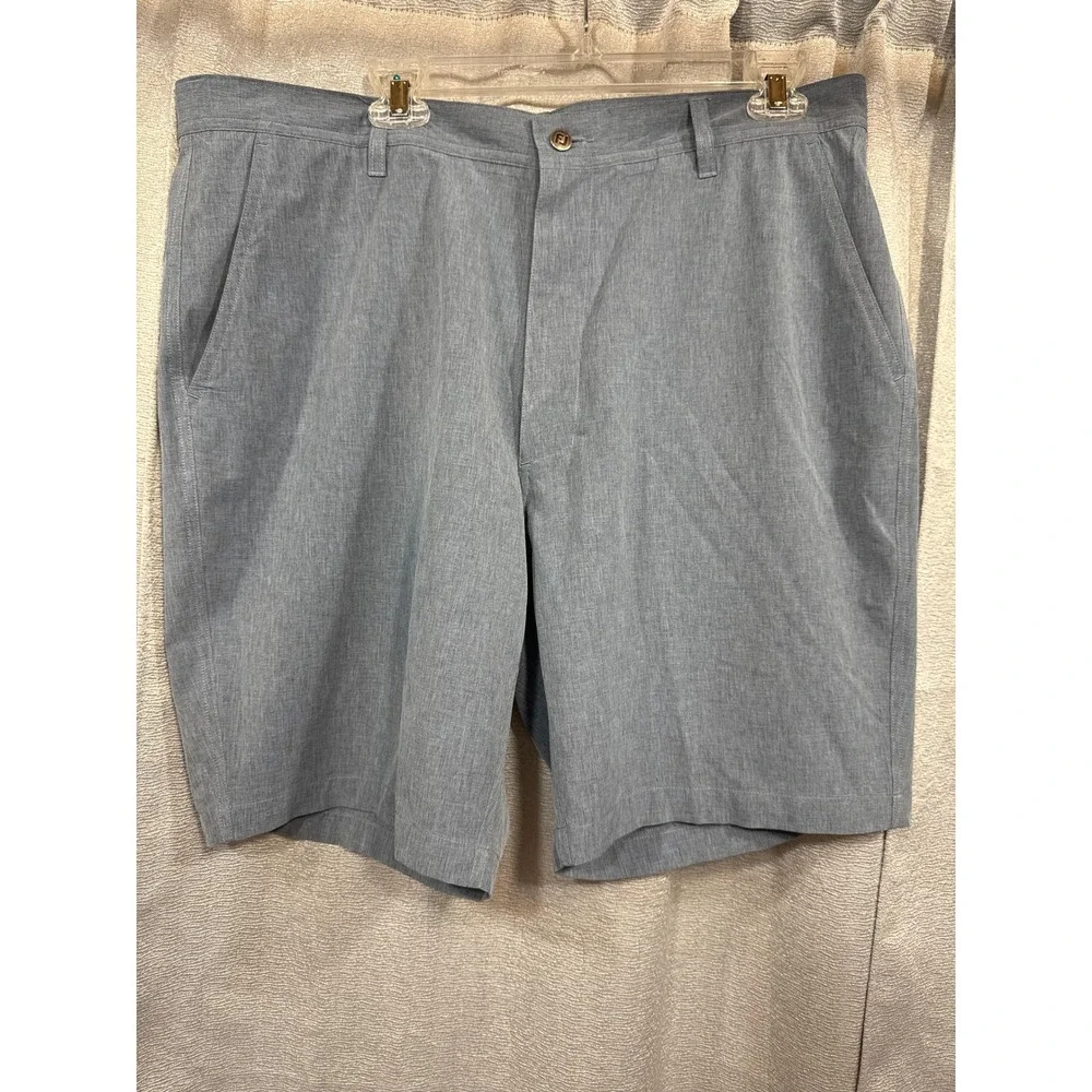 FootJoy Mens 38 Golf Shorts Heather Blue Performance Stretch Flat Front FJ